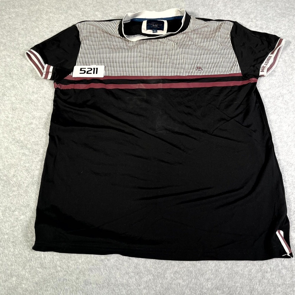 Marc Asher New York Golf T Shirt Mens Medium Black Tennis Performance Outdoor